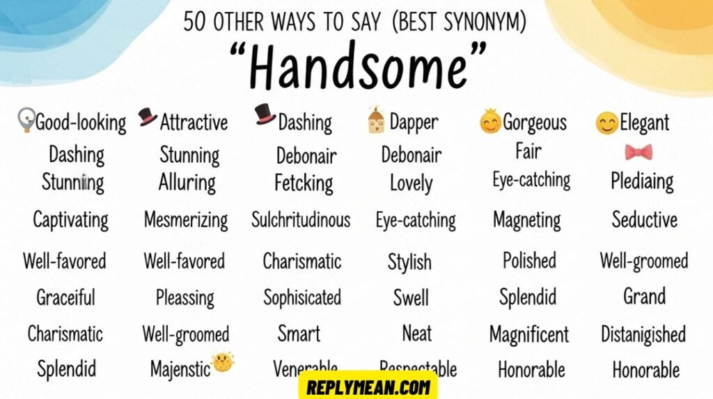 Other Ways to Say “Handsome”
