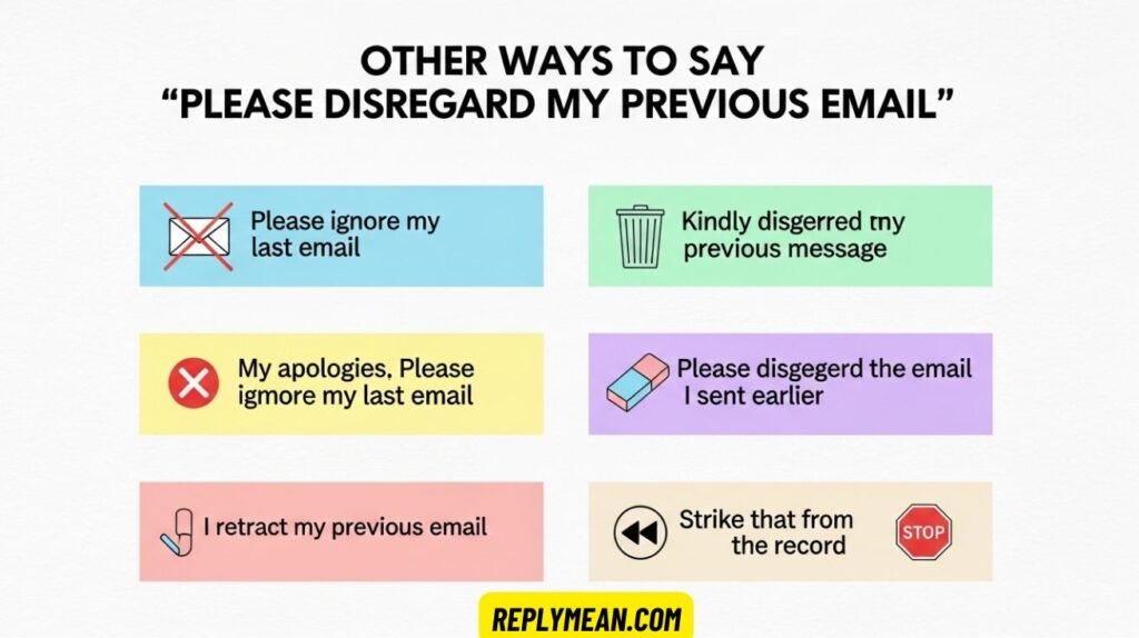 Other Ways to Say “Please Disregard My Previous Email”