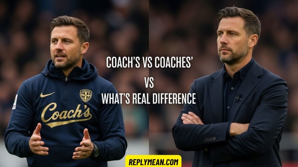 Coach’s vs Coaches’ vs Coaches