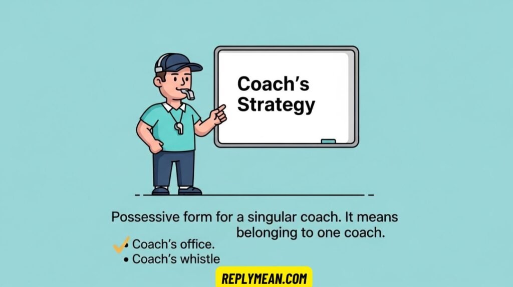 Coach’s vs Coaches’ vs Coaches