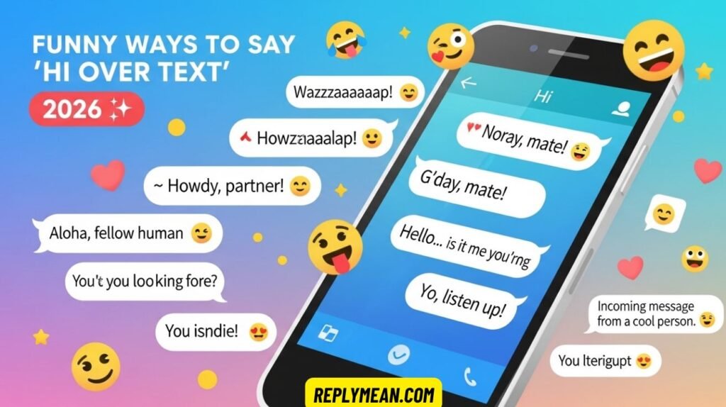 Funny Ways to Say “Hi Over Text” 2026