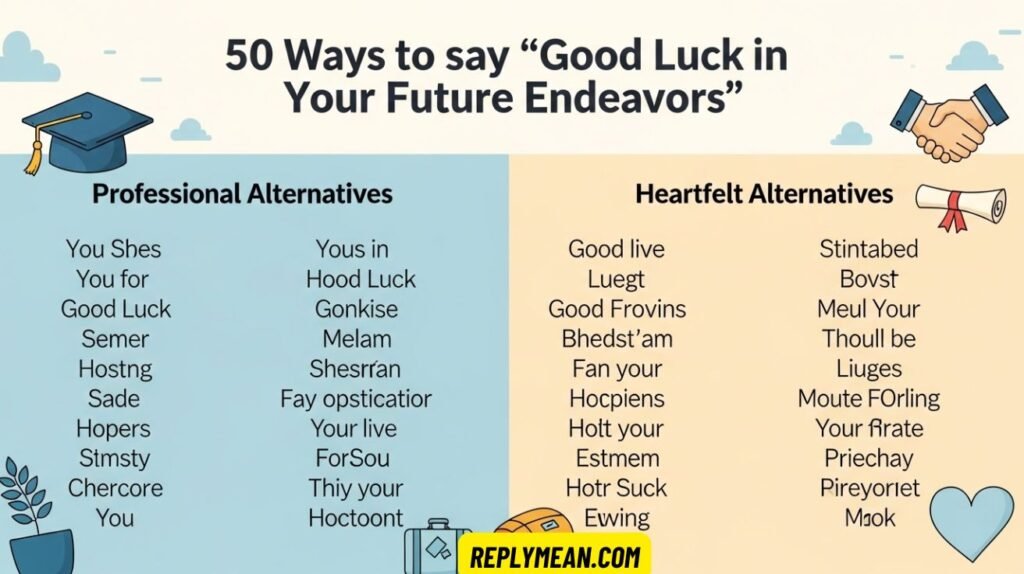 Good Luck in Your Future Endeavors”