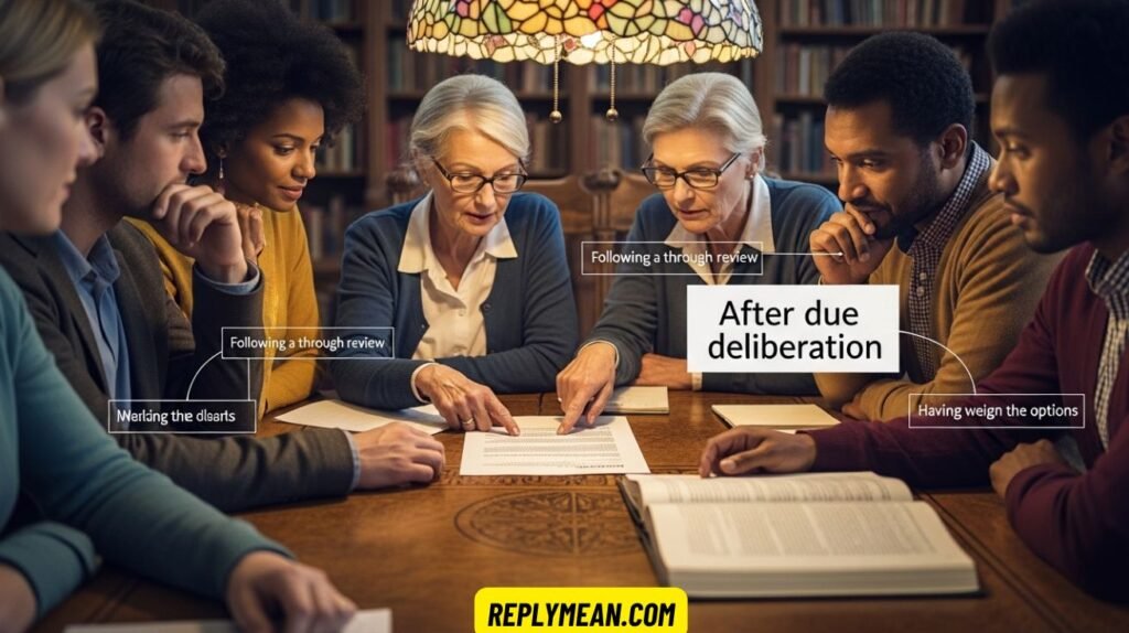 Other Ways to Say “After Careful Consideration”