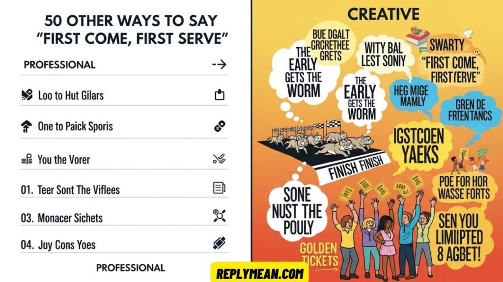 Other Ways to Say “First Come, First Serve