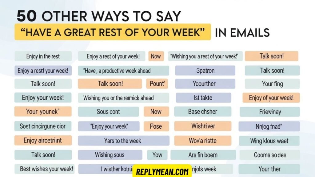 Other Ways to Say “Have a Great Rest of Your Week in Emails”