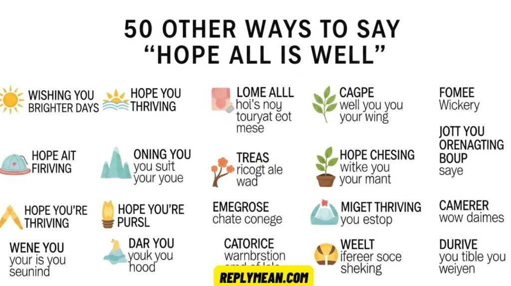 Other Ways to Say “Hope All Is Well