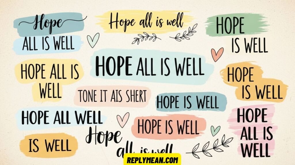 Other Ways to Say “Hope All Is Well