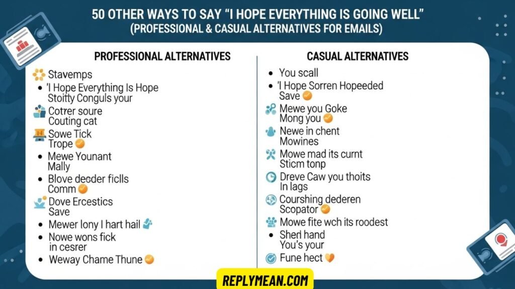 Other Ways to Say “I Hope Everything Is Going Well
