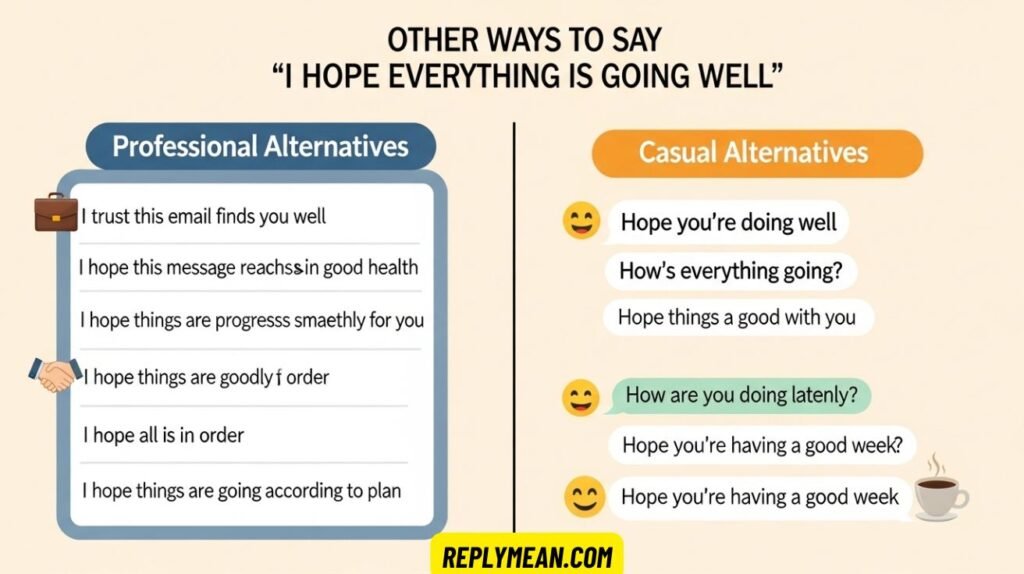 Other Ways to Say “I Hope Everything Is Going Well