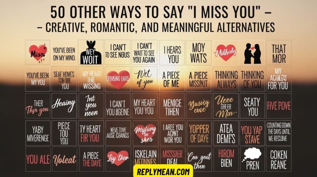Other Ways to Say “I Miss You” Creative, Romantic,
