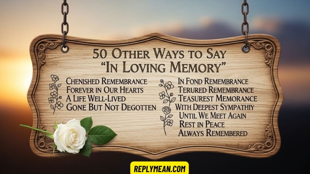 Other Ways to Say “In Loving Memory”