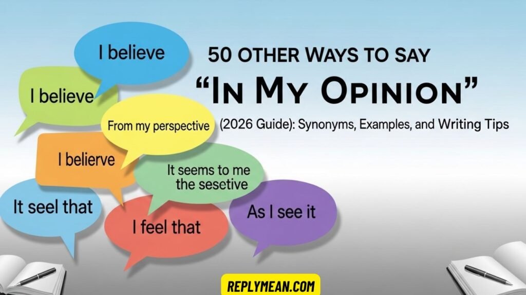 Other Ways to Say “In My Opinion