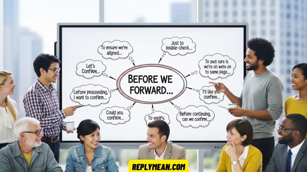 Other Ways to Say “Just to Confirm” Before Proceeding