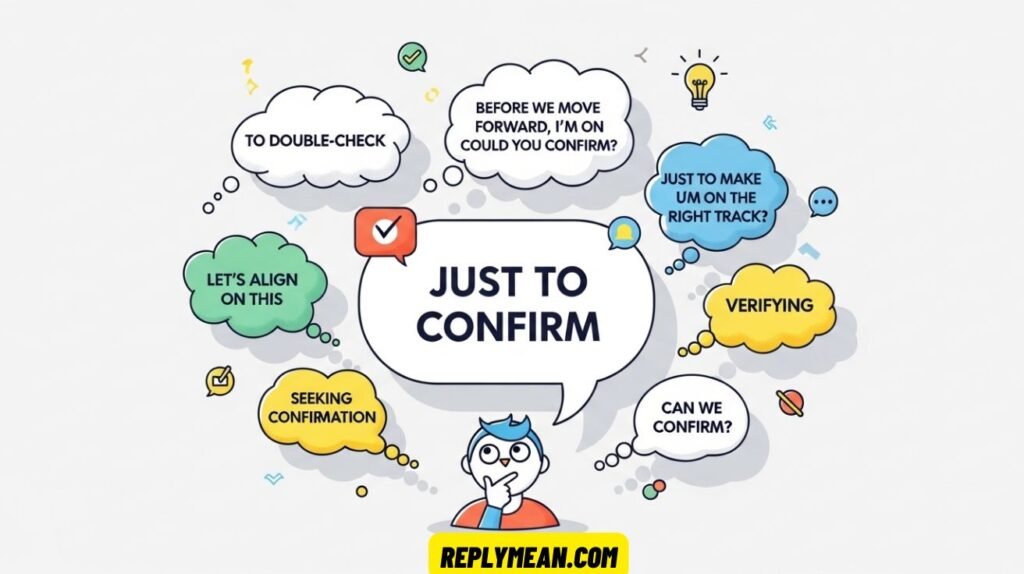 Other Ways to Say “Just to Confirm” Before Proceeding