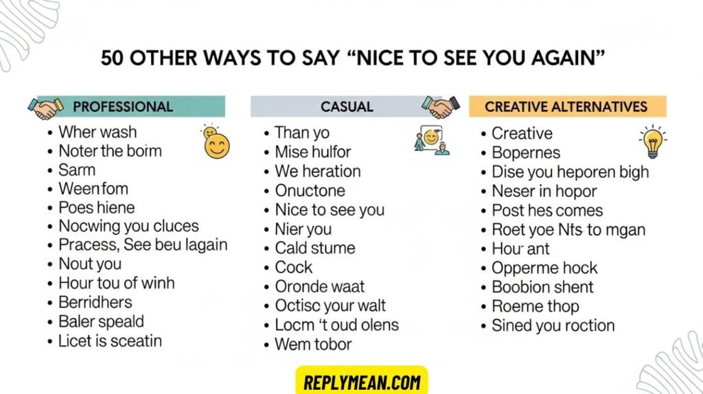 Other Ways to Say “Nice to See You Again