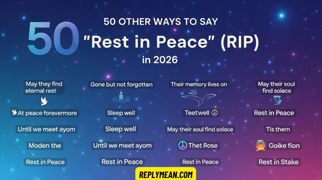 Other Ways to Say “Rest in Peace” (RIP)