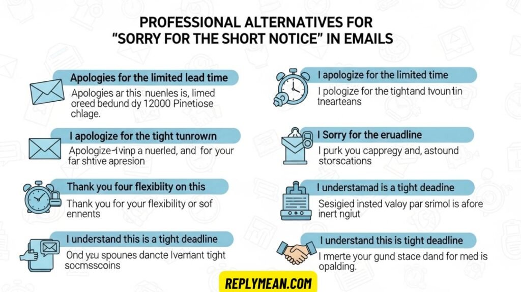 Other Ways to Say “Sorry for the Short Notice in an Email