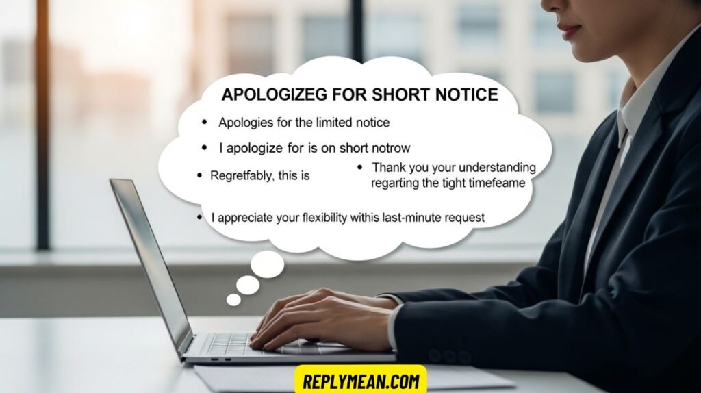 Other Ways to Say “Sorry for the Short Notice in an Email