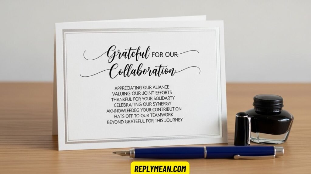 Other Ways to Say “Thank You for Partnership”