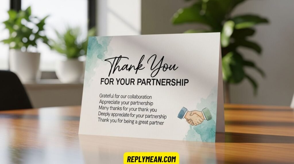 Other Ways to Say “Thank You for Partnership”