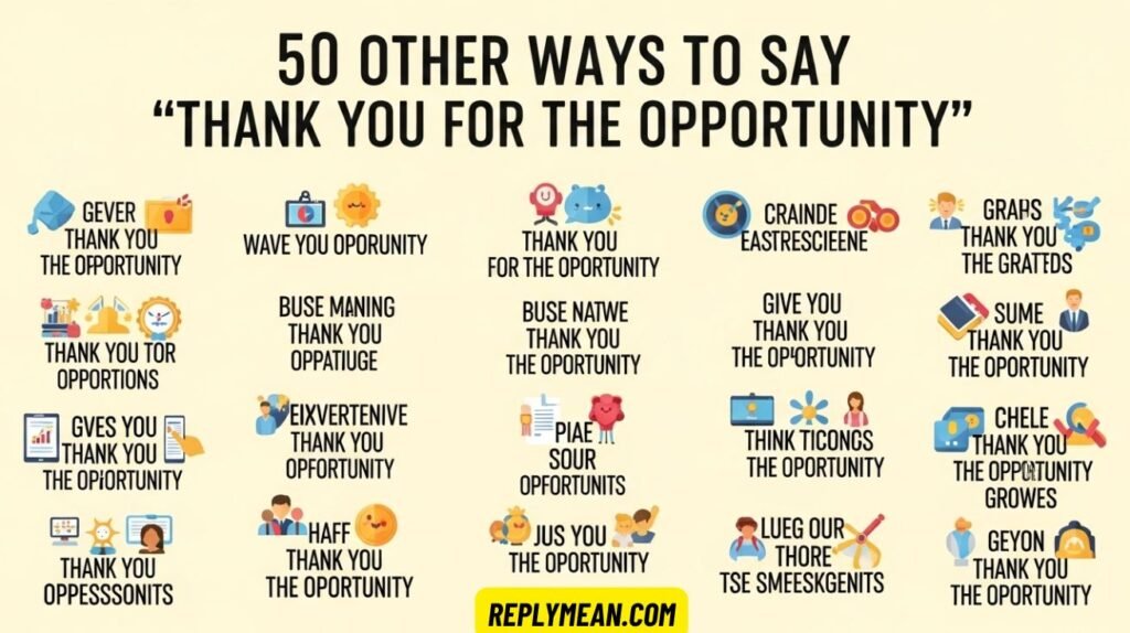 Other Ways to Say “Thank You for the Opportunity”