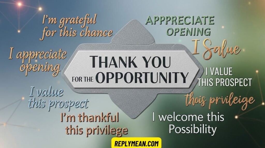 Other Ways to Say “Thank You for the Opportunity”