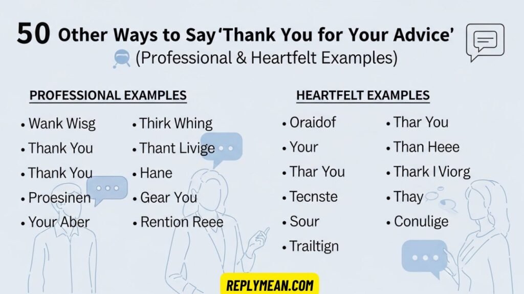 Other Ways to Say “Thank You for Your Advice”