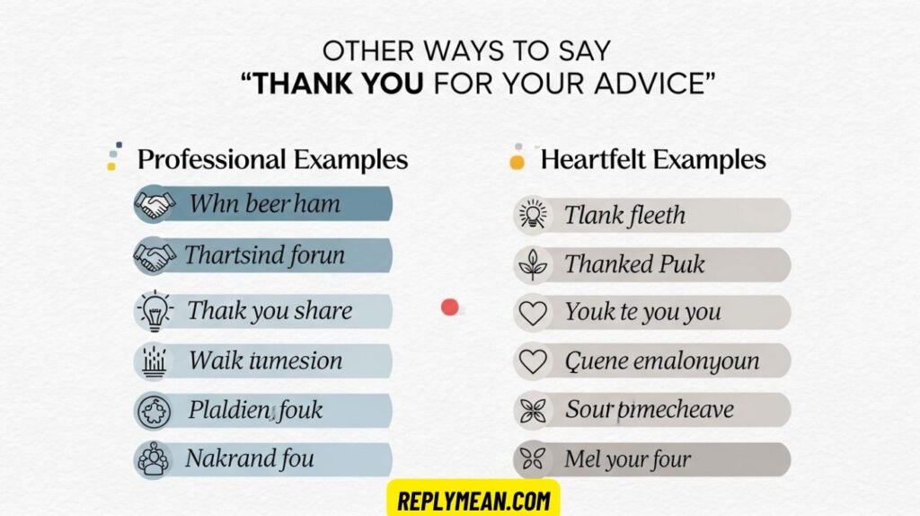 Other Ways to Say “Thank You for Your Advice”