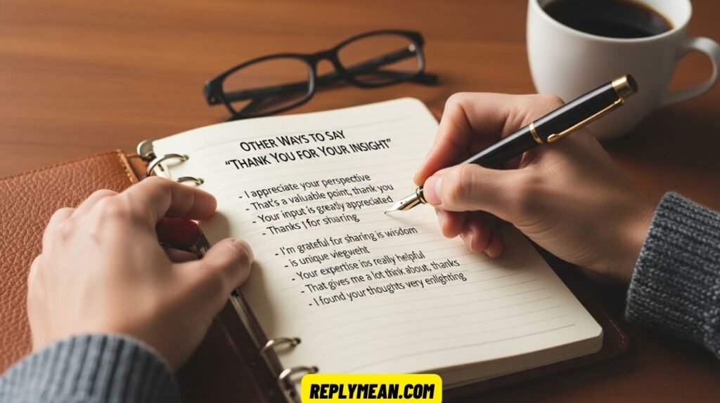 Other Ways to Say “Thank You for Your Insight”