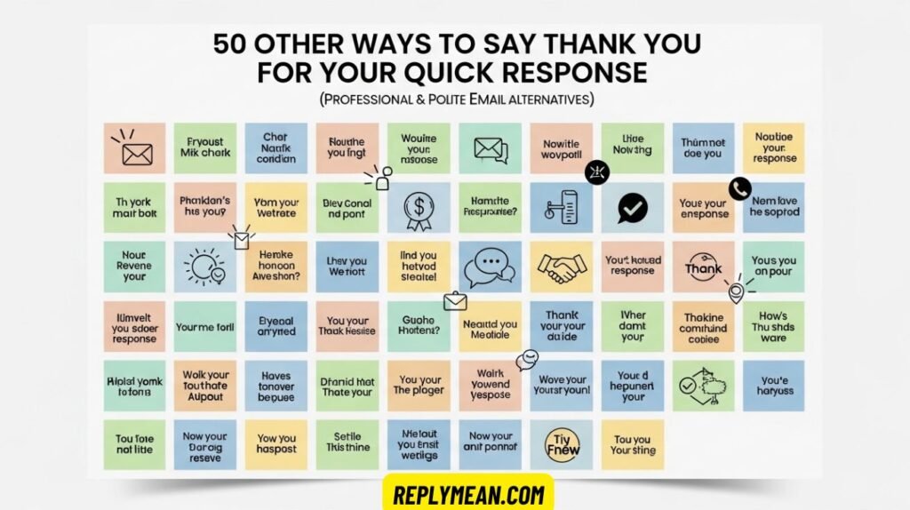 Other Ways to Say Thank You for Your Quick Response