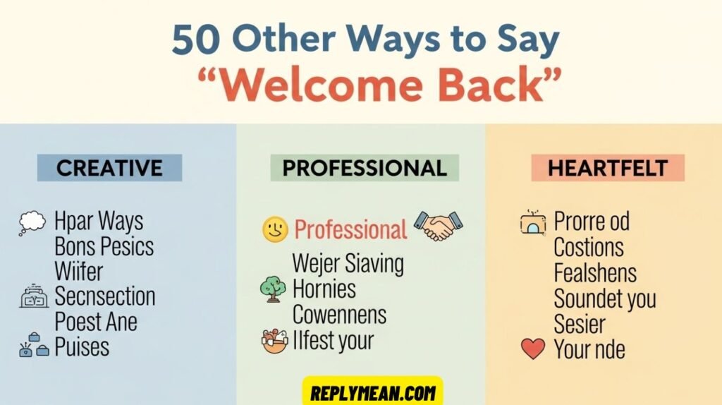 Other Ways to Say “Welcome Back