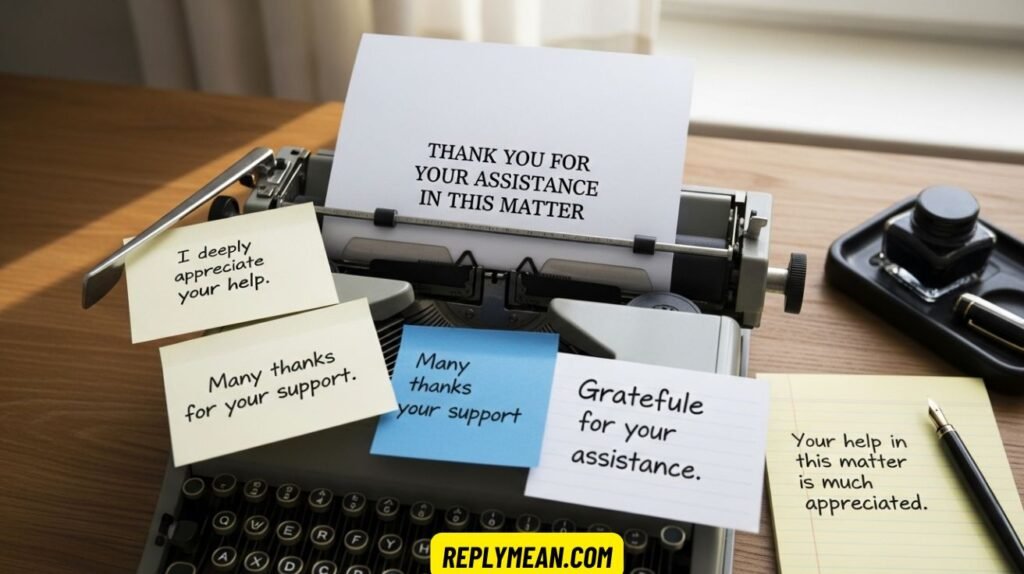Ways to Say “Thank You for Your Assistance in This Matter”