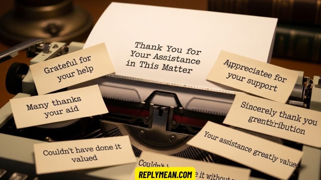 Ways to Say “Thank You for Your Assistance in This Matter”