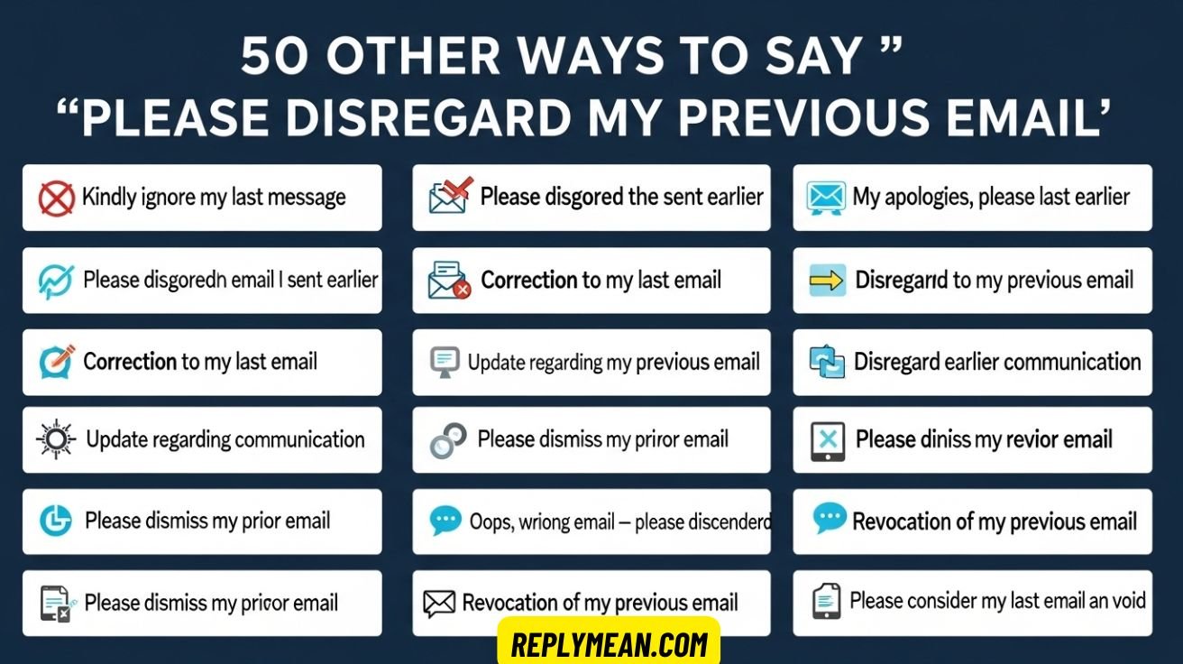Other Ways to Say “Please Disregard My Previous Email”