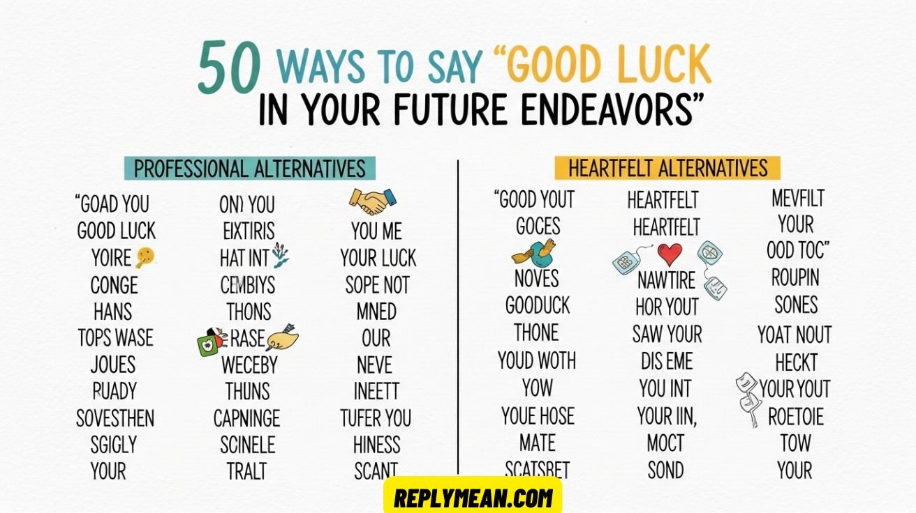 Good Luck in Your Future Endeavors”