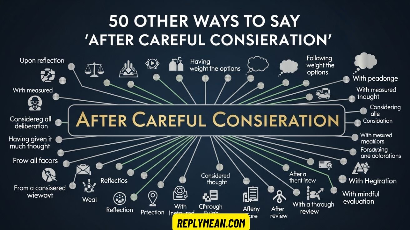 Other Ways to Say “After Careful Consideration”