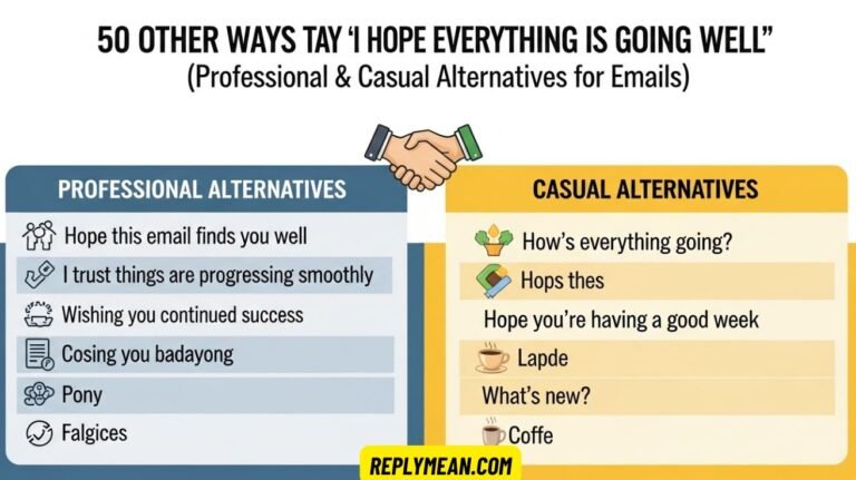Other Ways to Say “I Hope Everything Is Going Well