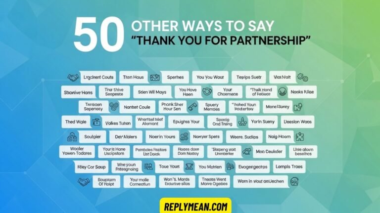 Other Ways to Say “Thank You for Partnership”