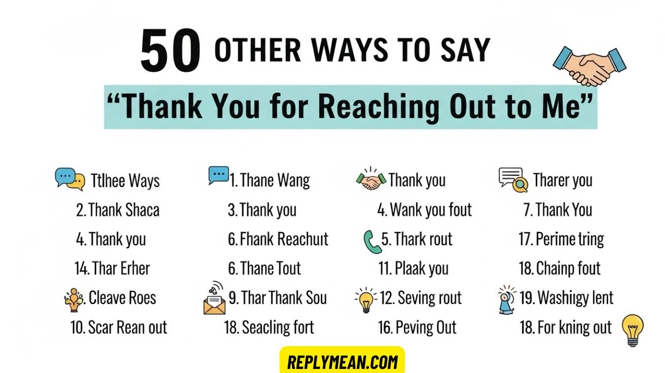 Other Ways to Say “Thank You for Reaching Out to Me”