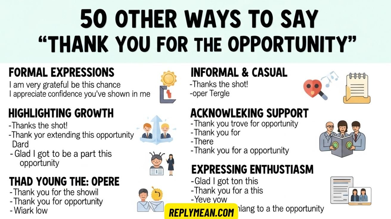 Other Ways to Say “Thank You for the Opportunity”