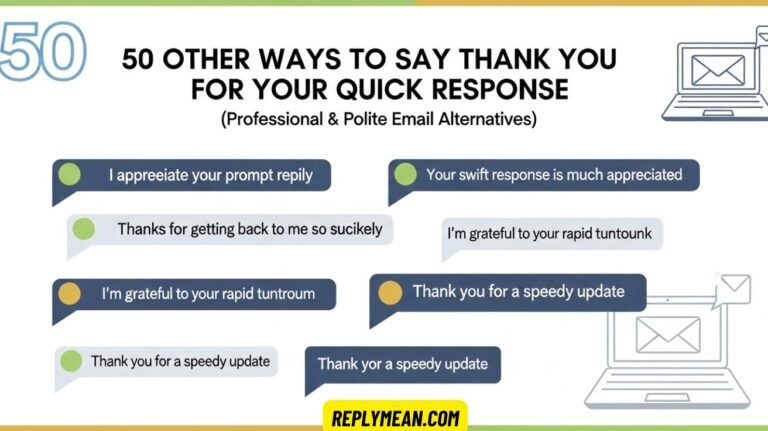 Other Ways to Say Thank You for Your Quick Response