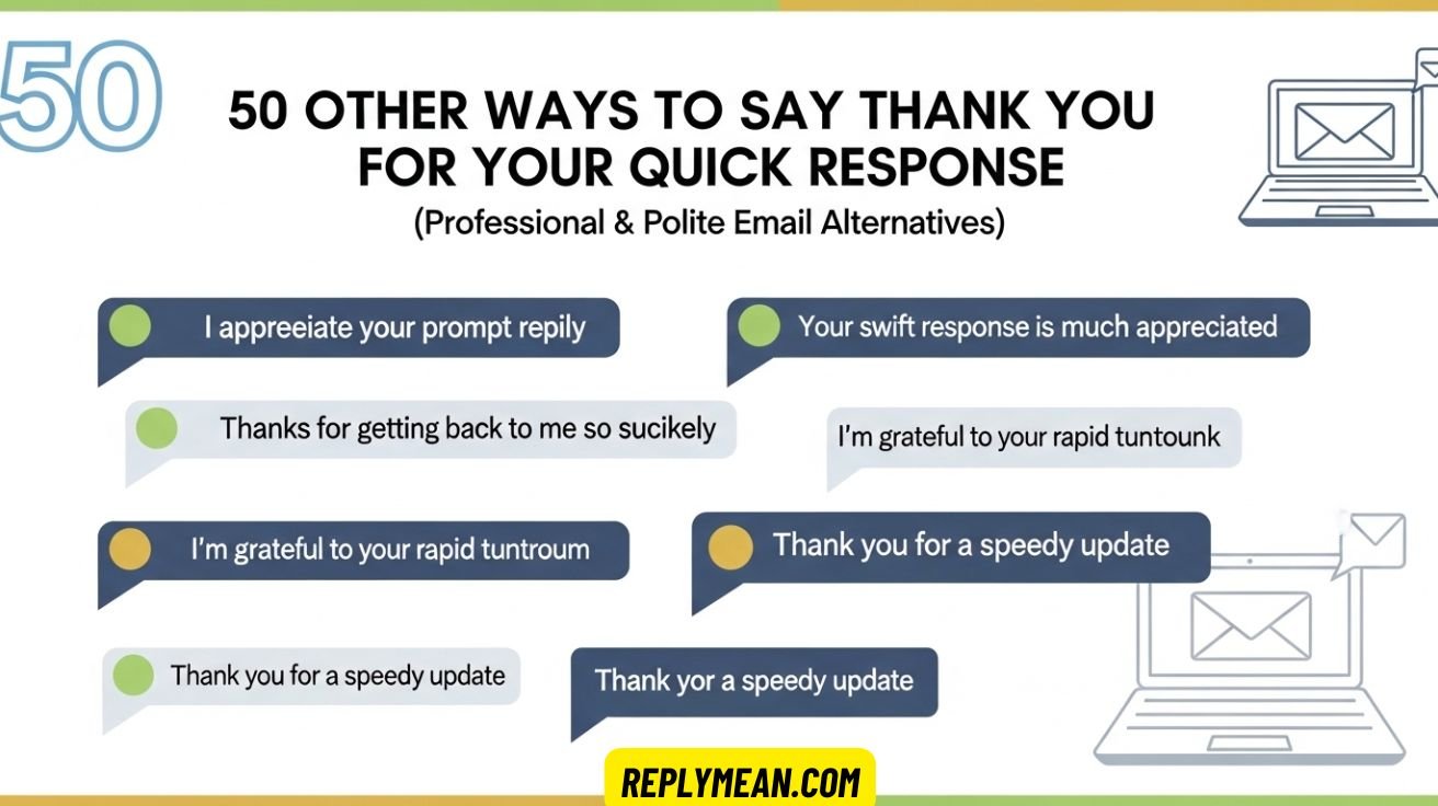Other Ways to Say Thank You for Your Quick Response
