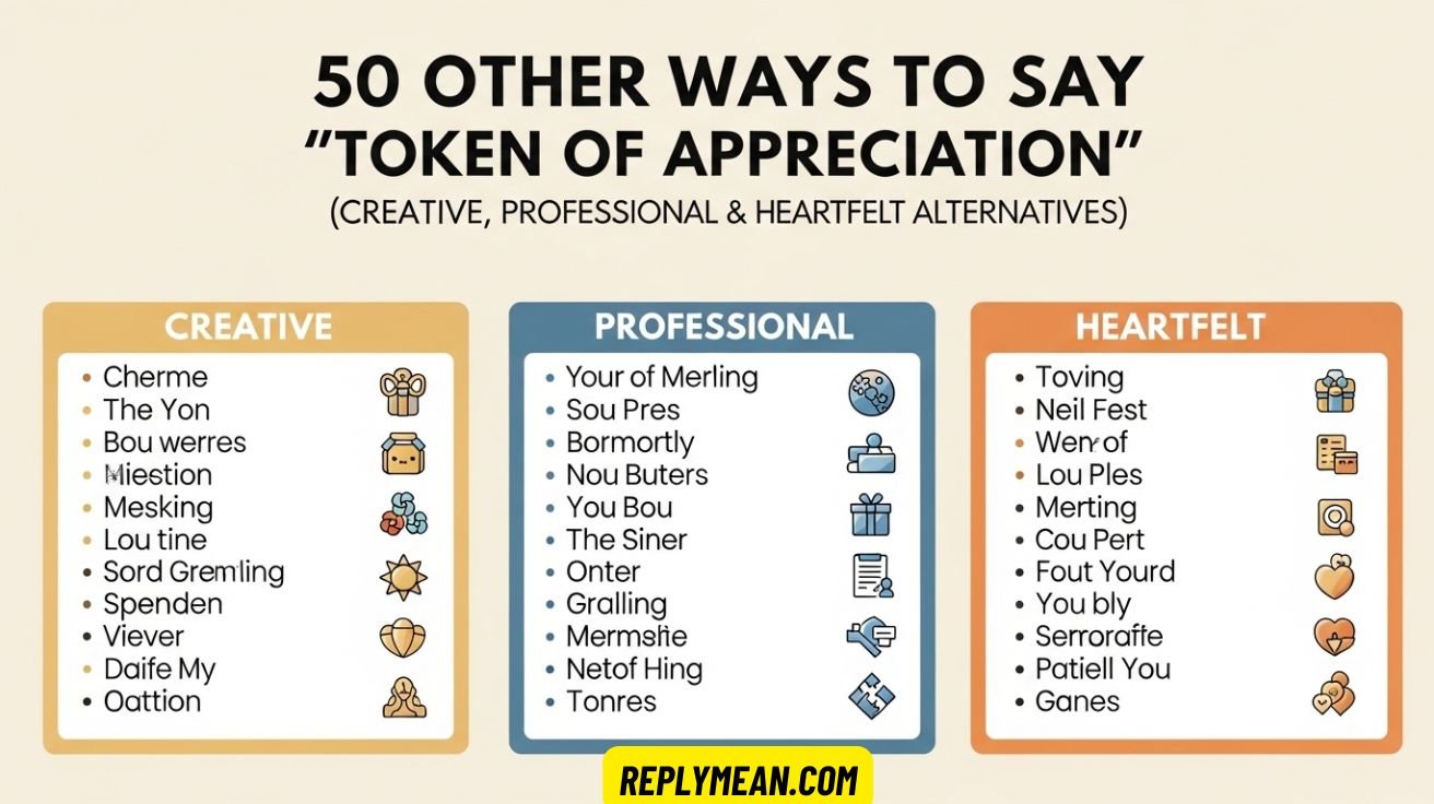 Other Ways to Say “Token of Appreciation