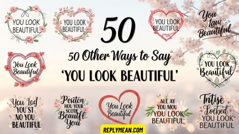 Other Ways to Say “You Look Beautiful”